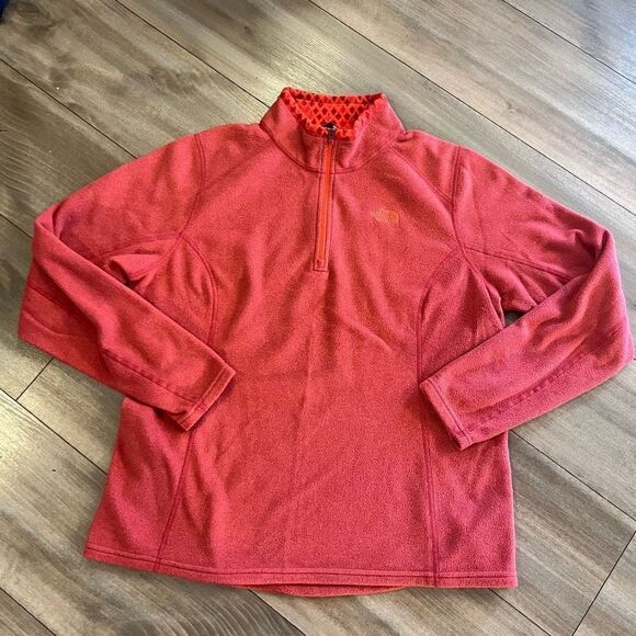 The North Face Pink Quarterzip Jacket Women XL‎ - Picture 1 of 6